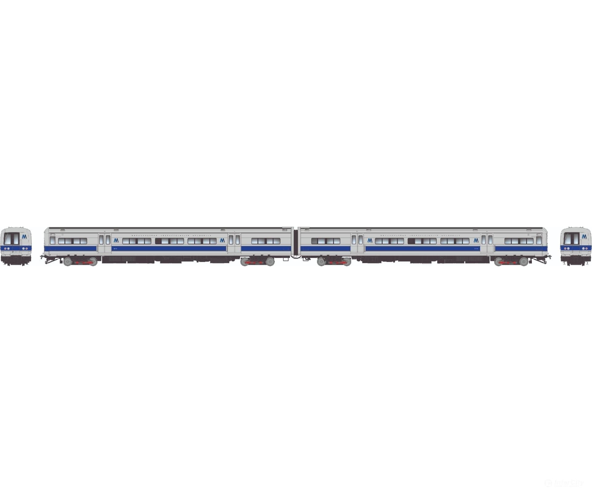 Rapido 207001 Ho Budd M3 Set (Dc/Silent): Lirr/Mta - Blue Stripe Scheme: #9771 + 9772 Locomotives