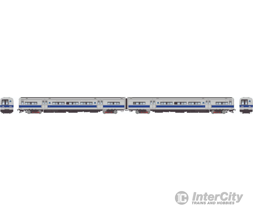 Rapido 207003 Ho Budd M3 Set (Dc/Silent): Lirr/Mta - Blue Stripe Scheme: #9831 + 9832 Locomotives