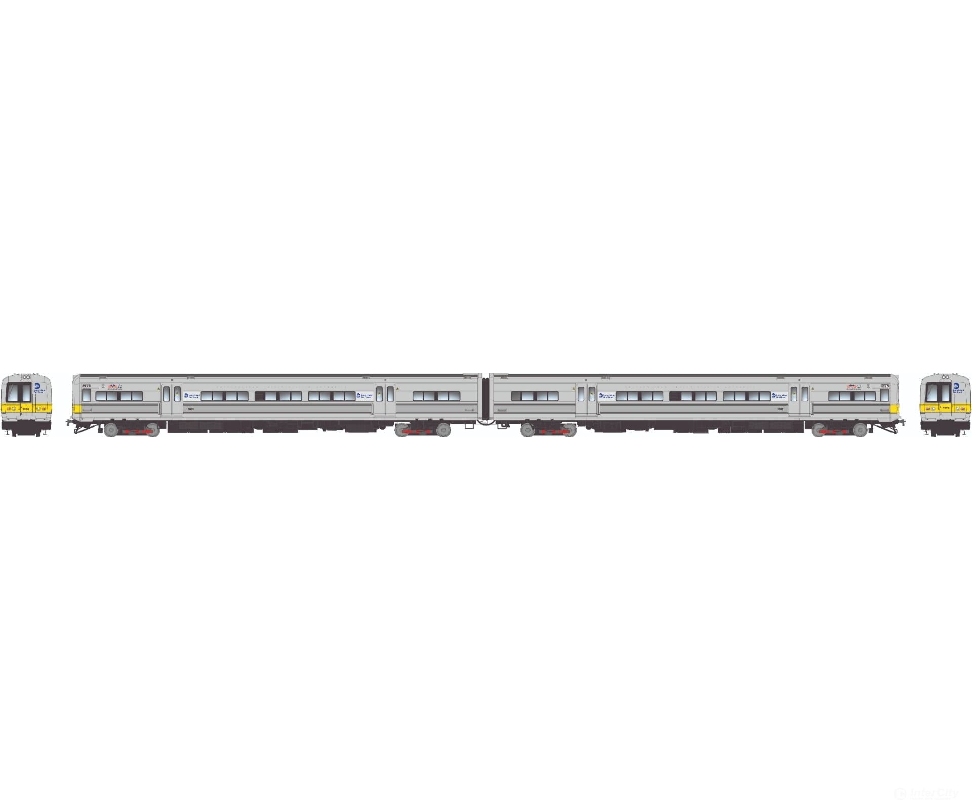 Rapido 207012 Ho Budd M3 Set (Dc/Silent): Lirr/Mta - No Stripe / Yellow Ends: #9927 + 9928