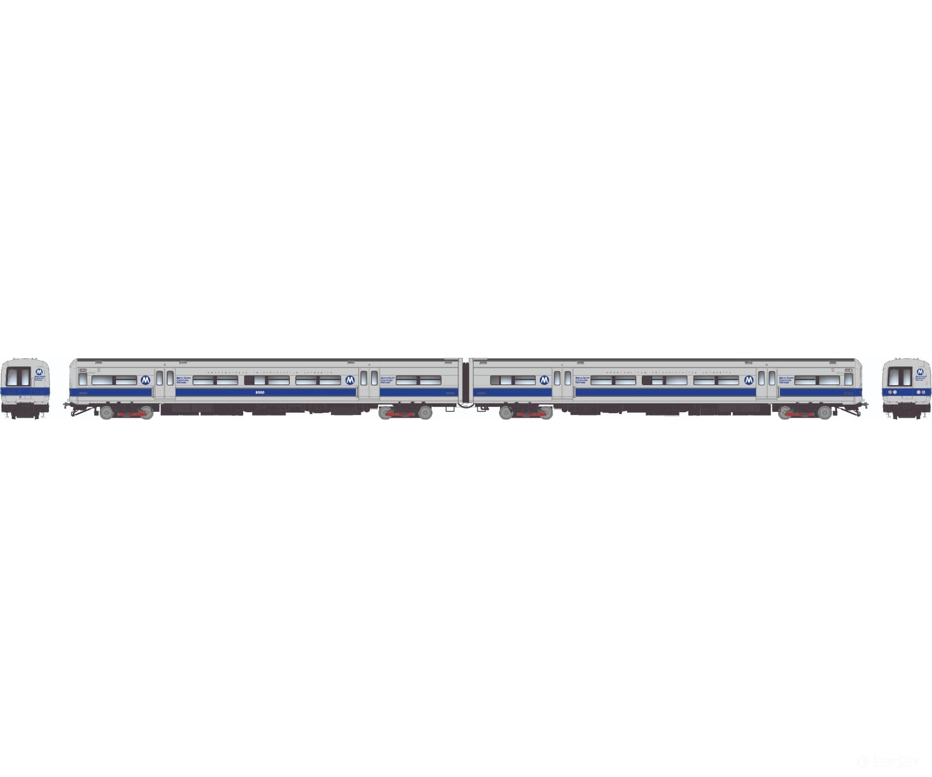 Rapido 207053 Ho Budd M3A Set (Dc/Silent): Mncr - Blue Stripe Scheme: #8012 + 8013 Locomotives