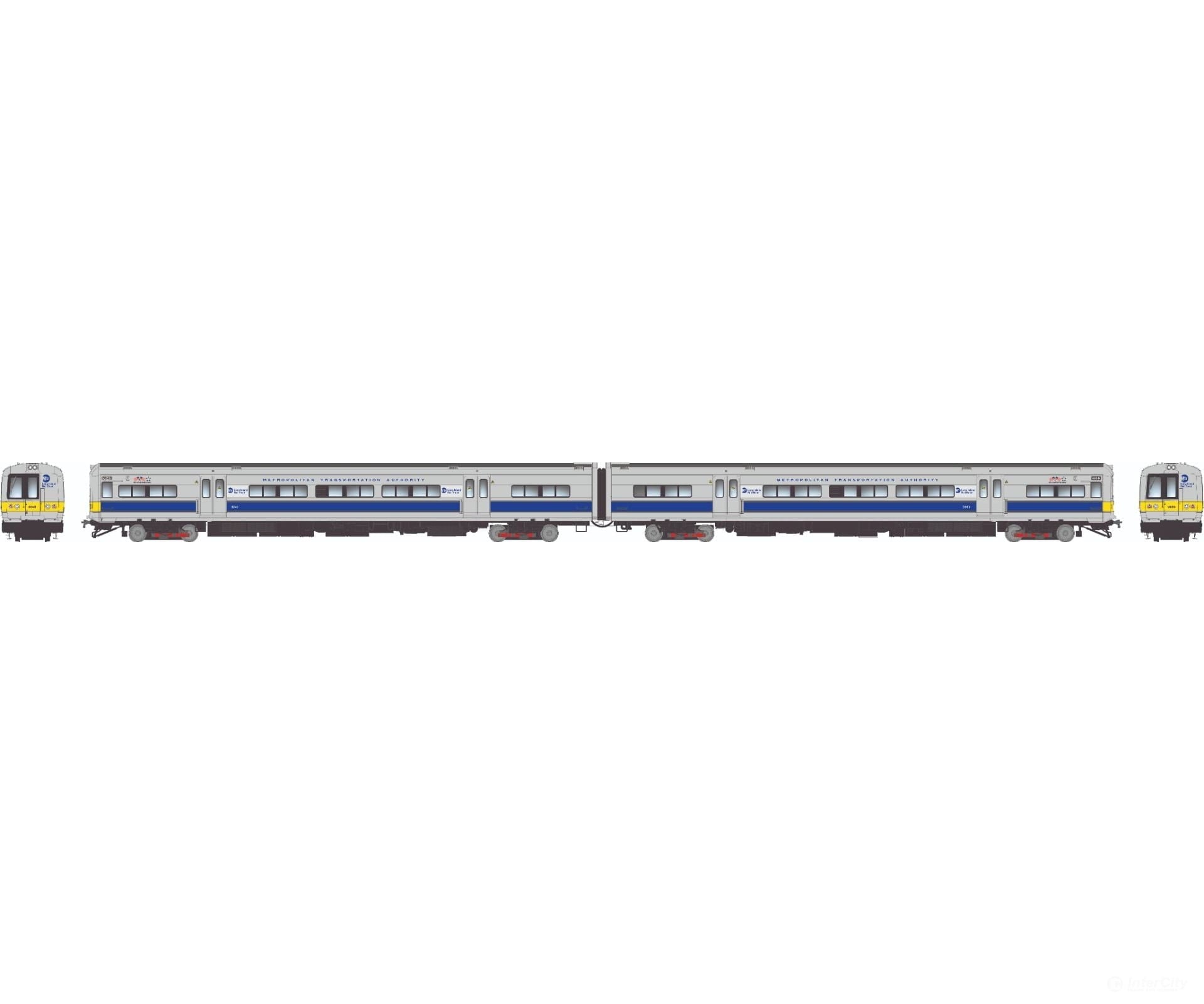 Rapido 207510 Ho Budd M3 Set (Dc/Dcc/Sound): Lirr/Mta - No Stripe / Yellow Ends: #9835 + 9836