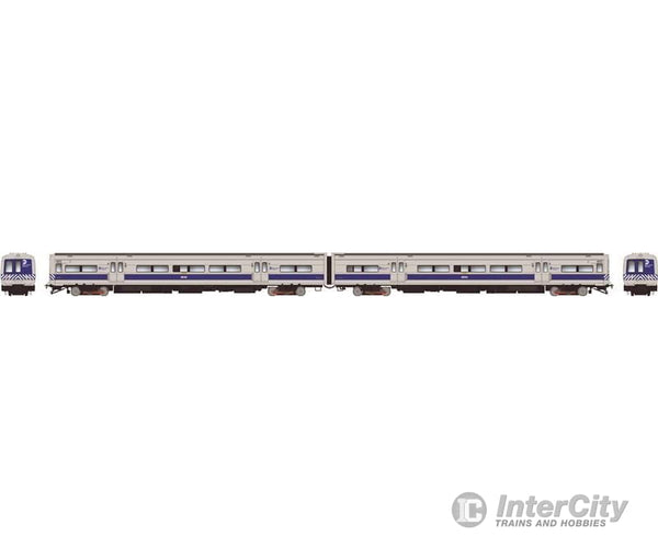 Rapido 207562 Ho Budd M3A Set (Dc/Dcc/Sound): Mncr - Striped Ends W/ Headlight: #8132 + 8133
