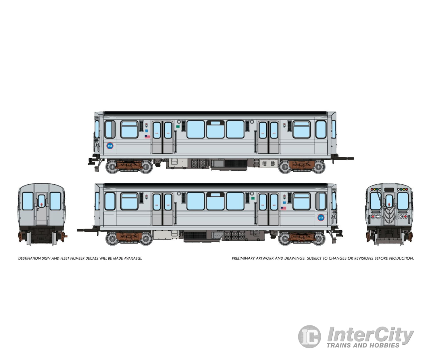 Rapido 208009 HO CTA 2600-series L (DC/Silent): Circle Logo Scheme: #2671 + 2672 Locomotives