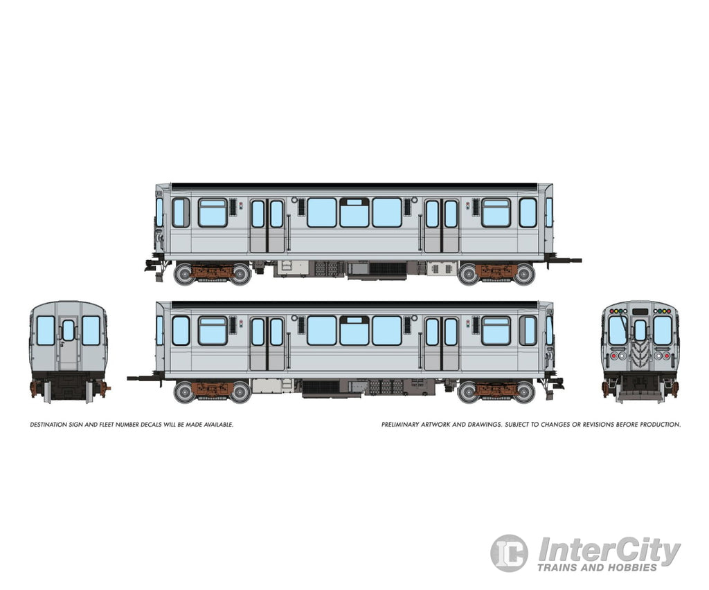 Rapido 208019 HO CTA 2600-series L (DC/Silent): Painted Unlettered Locomotives