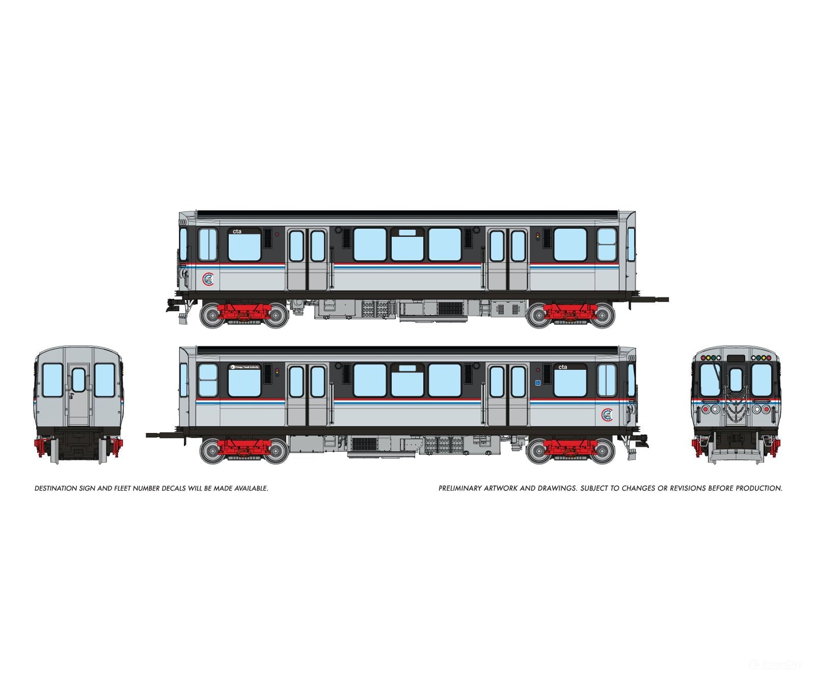 Rapido 208502 HO CTA 2600-series L (DC/DCC/Sound): As Delivered Scheme: #2789 + 2790 Locomotives