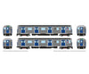 Rapido 209006 HO R32 ’Brightliner’ Subway 2-Car Set (DC/Silent): NYCTA - TA Logo: GG Brooklyn-Queens Locomotives