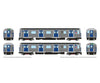 Rapido 209007 HO R32 ’Brightliner’ Subway 2-Car Set (DC/Silent): NYCTA - TA Logo: RR Broadway Locomotives