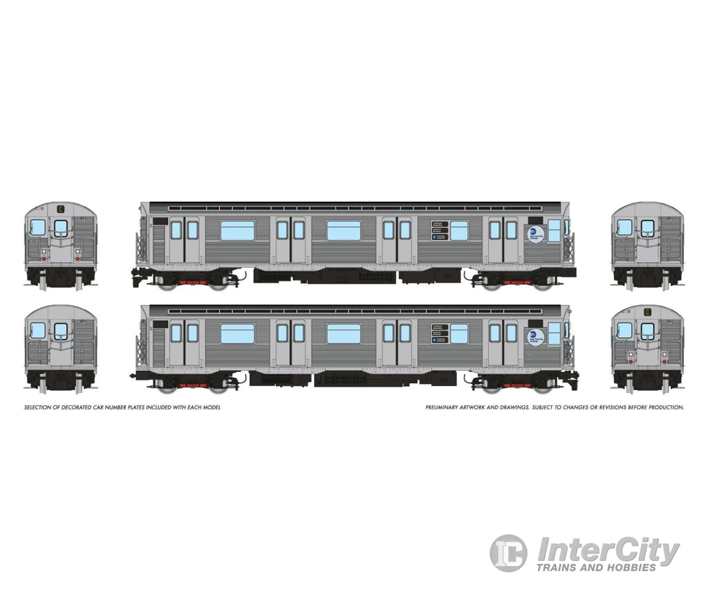 Rapido 209014 HO R32 ’Brightliner’ Subway 2-Car Set (DC/Silent): MTA: C 8th Ave/Fulton Locomotives