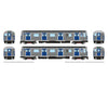 Rapido 209310 HO R32 ’Brightliner’ Subway 2-Car Set (Unpowered): NYCTA - M Logo: G Queens Blvd/Crosstown Locomotives