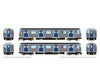 Rapido 209508 HO R32 ’Brightliner’ Subway 2-Car Set (DC/DCC/Sound): NYCTA - TA Logo: SS Franklin Ave Shuttle Locomotives