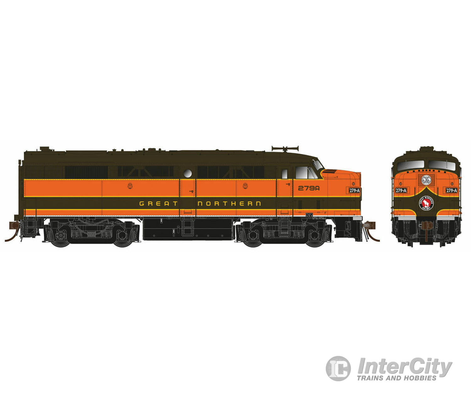 Rapido 21032 Ho Alco Fpa-2 - Standard Dc -- Great Northern #277A (Pullman Green Omaha Orange)