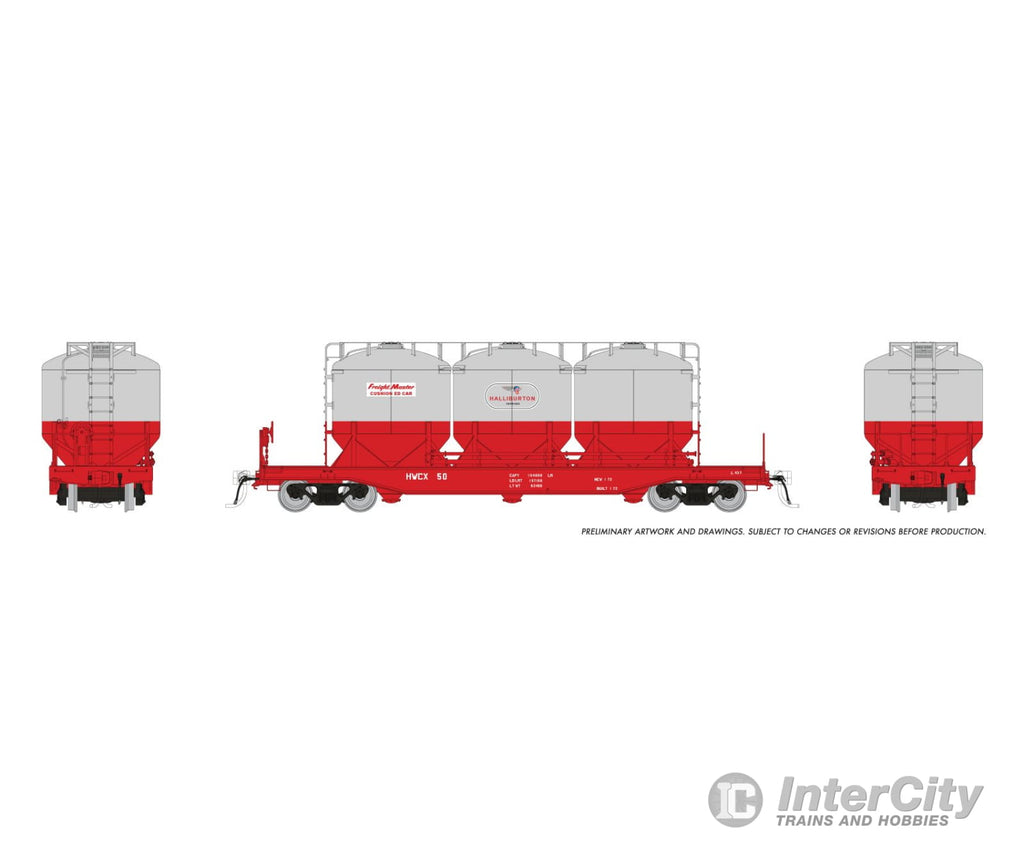 Rapido 224001 HO Halliburton Cement Car: 1960s Scheme: 6-Pack