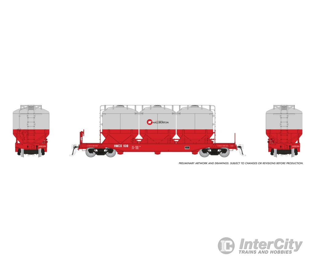 Rapido 224004 HO Halliburton Cement Car: 1990s Scheme: 6-Pack