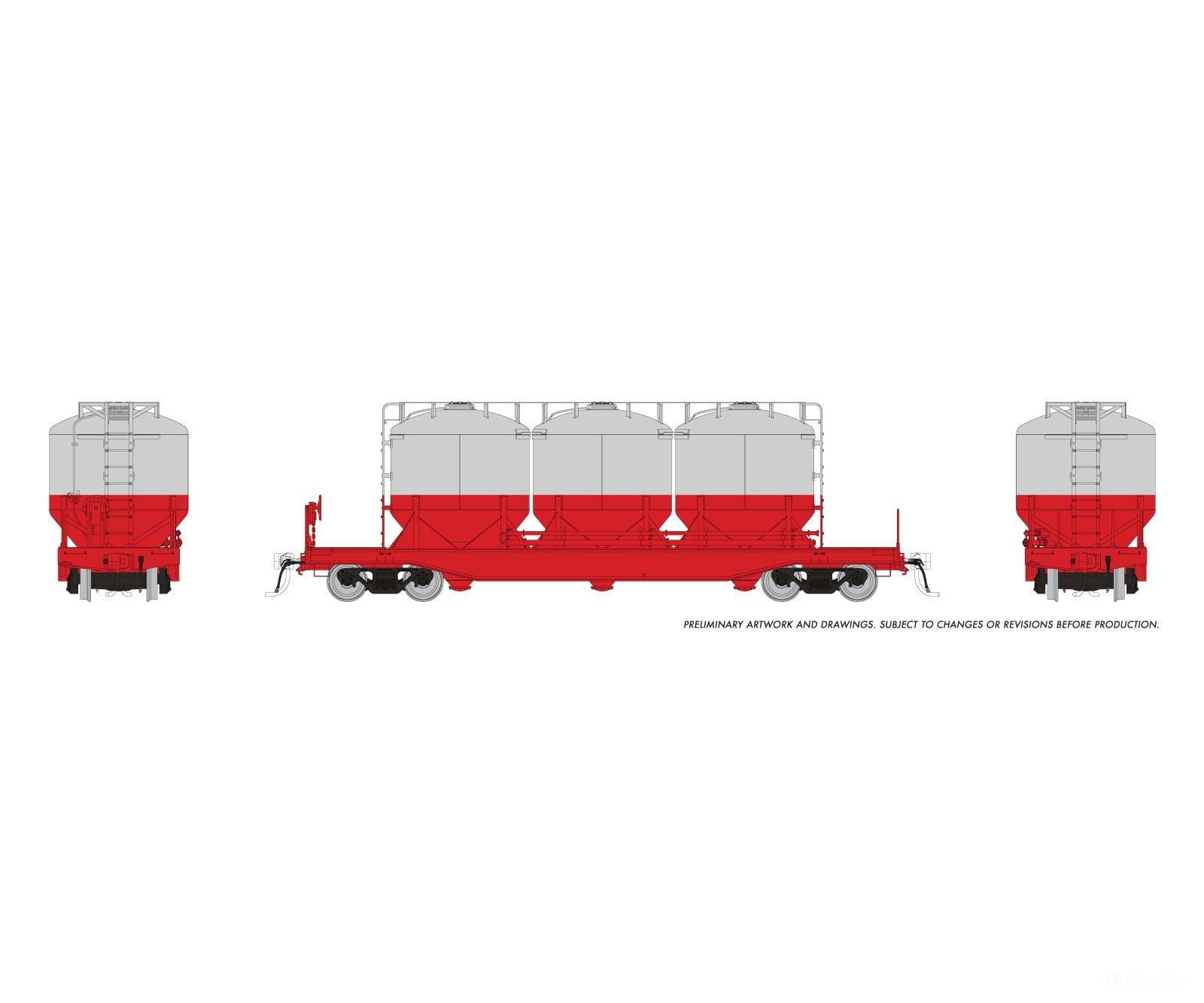 Rapido 224099 HO Halliburton Cement Car: Undecorated Single Car