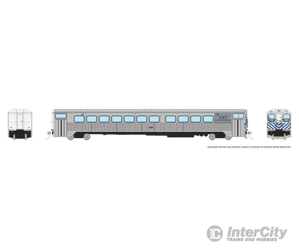 Rapido 226104 HO H-S Commuter Cab Coach: AMT Montreal: #102 Passenger Cars