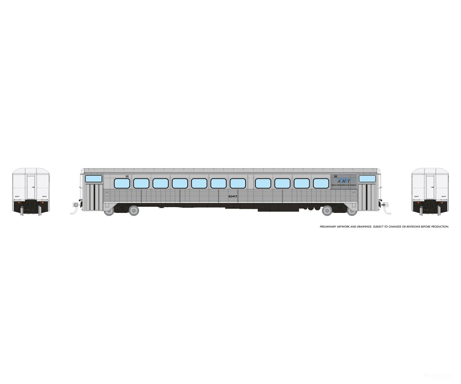 Rapido 226114 HO H-S Commuter Coach: AMT Montreal: #1047 Passenger Cars