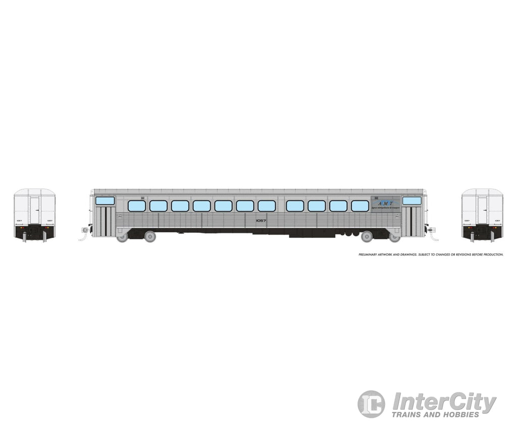 Rapido 226115 HO H-S Commuter Coach: AMT Montreal: #1057 Passenger Cars