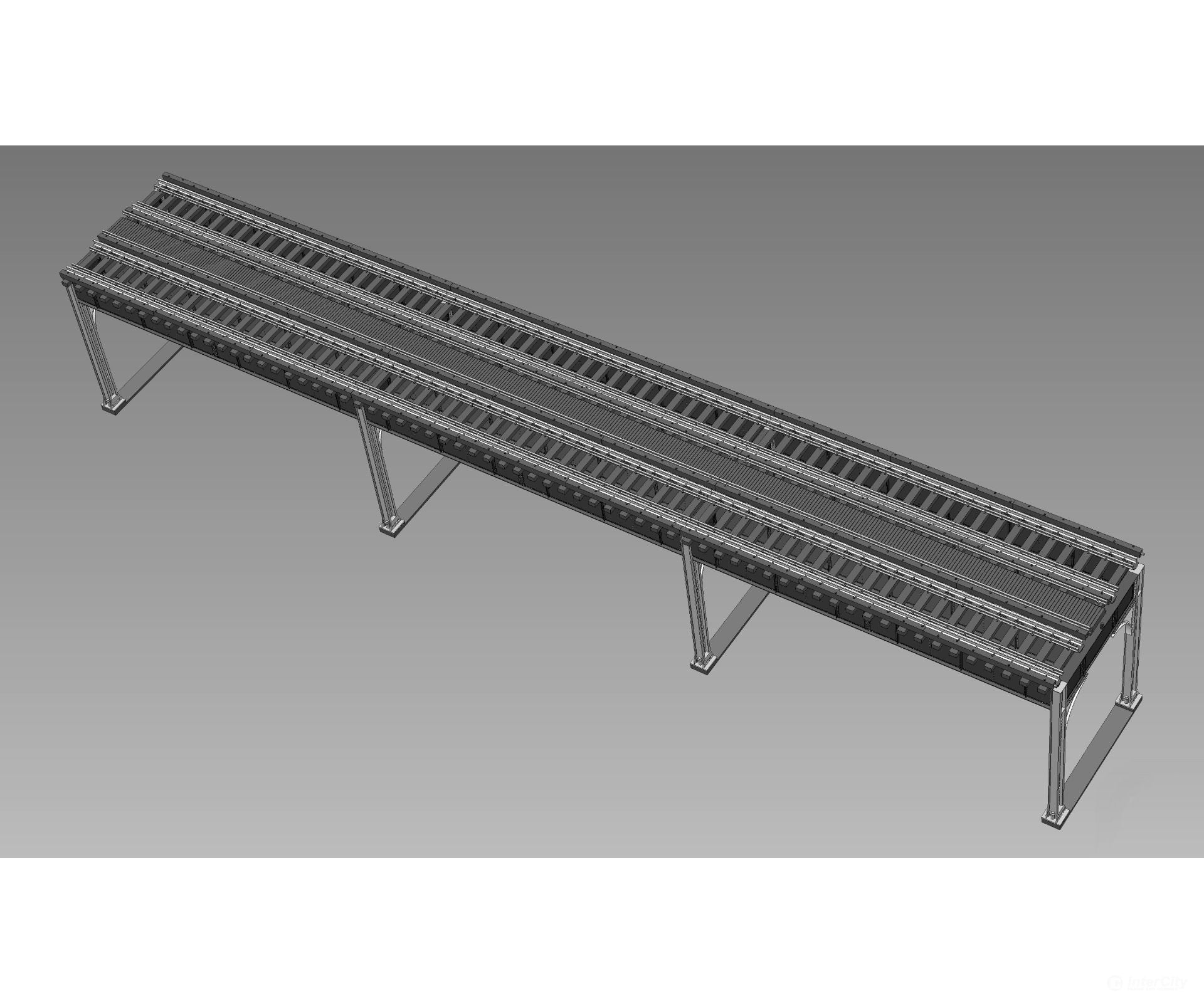 Rapido 301001 HO Elevated Transit Display Double Track Assembled (3 Straight Sections) Track & Turnouts