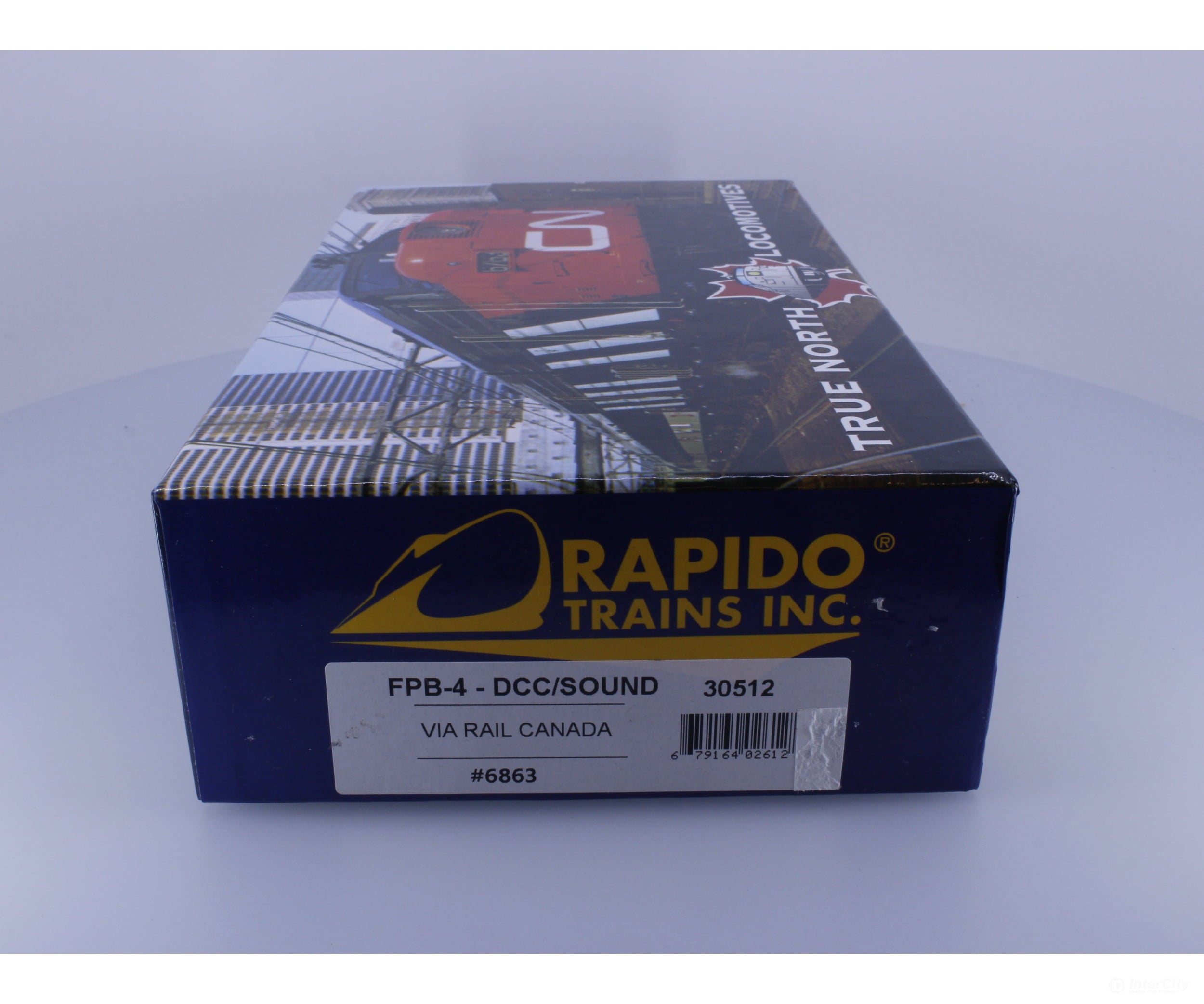 Rapido 30512 HO FPB-4 Diesel B Unit #2 Via Rail (VIA) 6863 DCC & Sound Locomotives