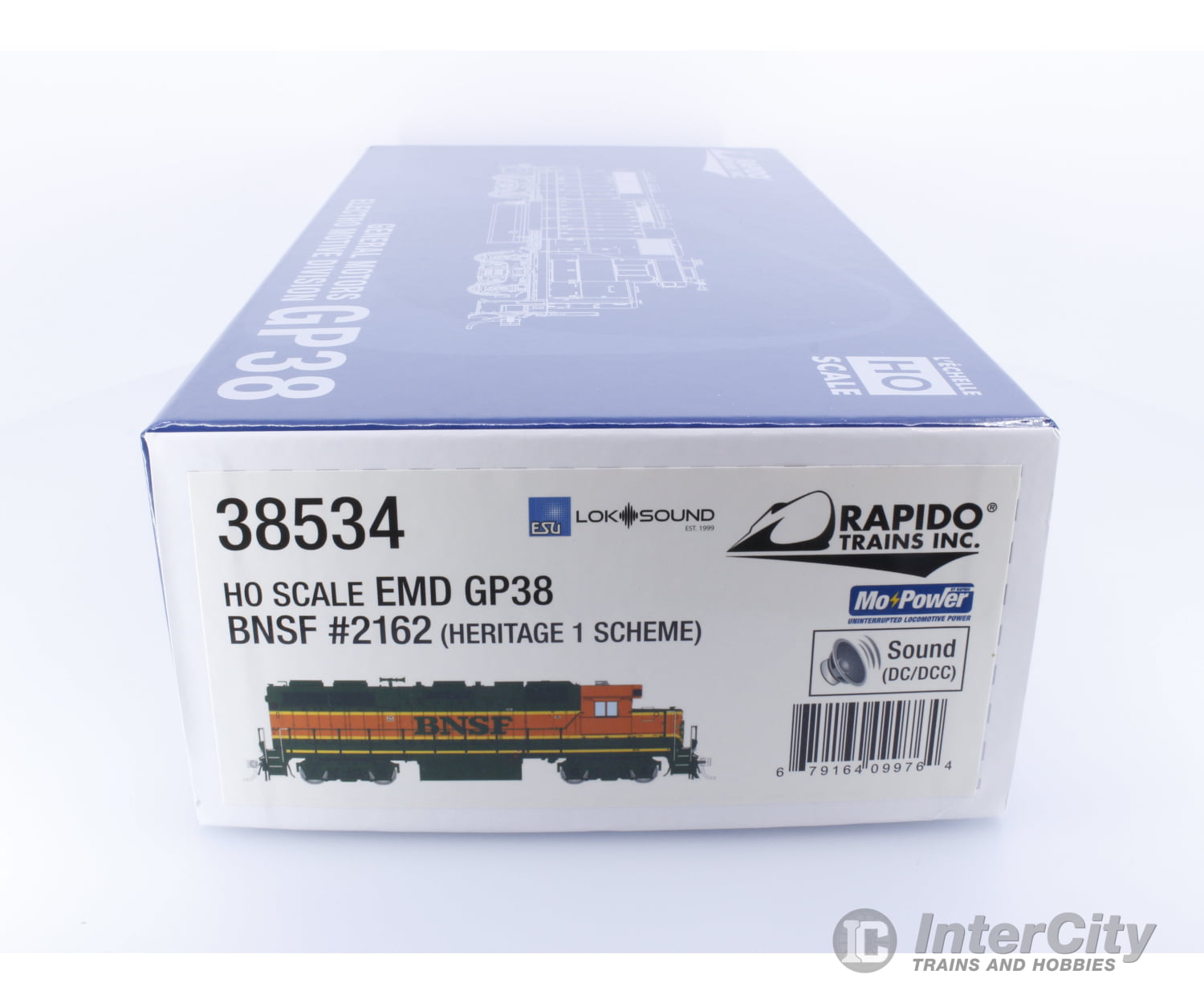 Rapido 38534 Ho Emd Gp38 Bnsf Burlington Northern Santa Fe (Bnsf) 2162 Dcc & Sound Locomotives