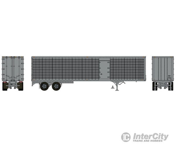 Rapido 403124 Ho 45’ Trailmobile Dry Van Trailer W/Side Door: Silver Unlettered Freight Loads &