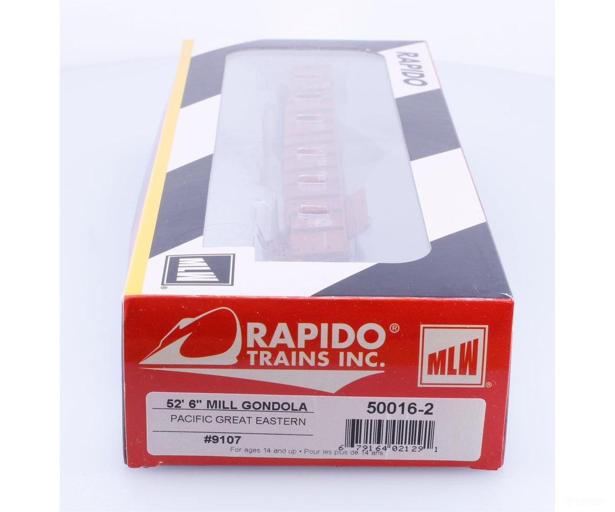 Rapido 50016-2 HO 52’ 6’’ Mill Gondola Pacific Great Eastern (PGE) 9107 - Freight Cars