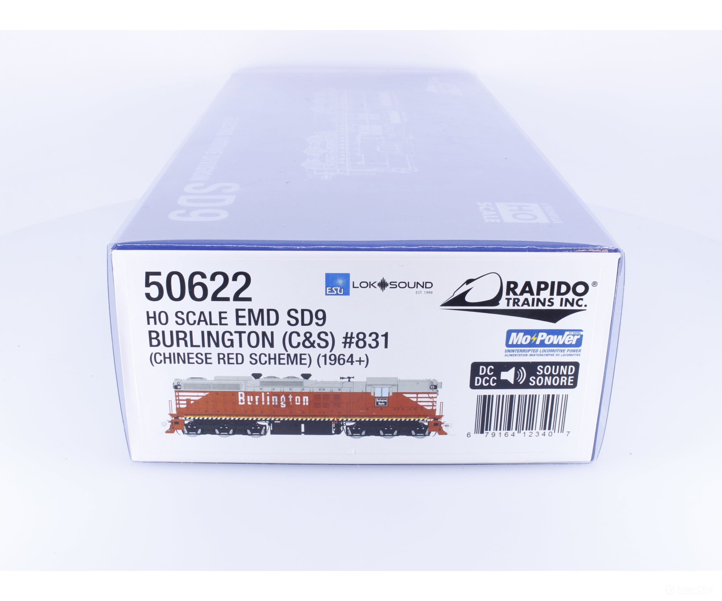 Rapido 50622 HO EMD SD9 Diesel Locomotive Burlington 831 DCC & Sound Locomotives