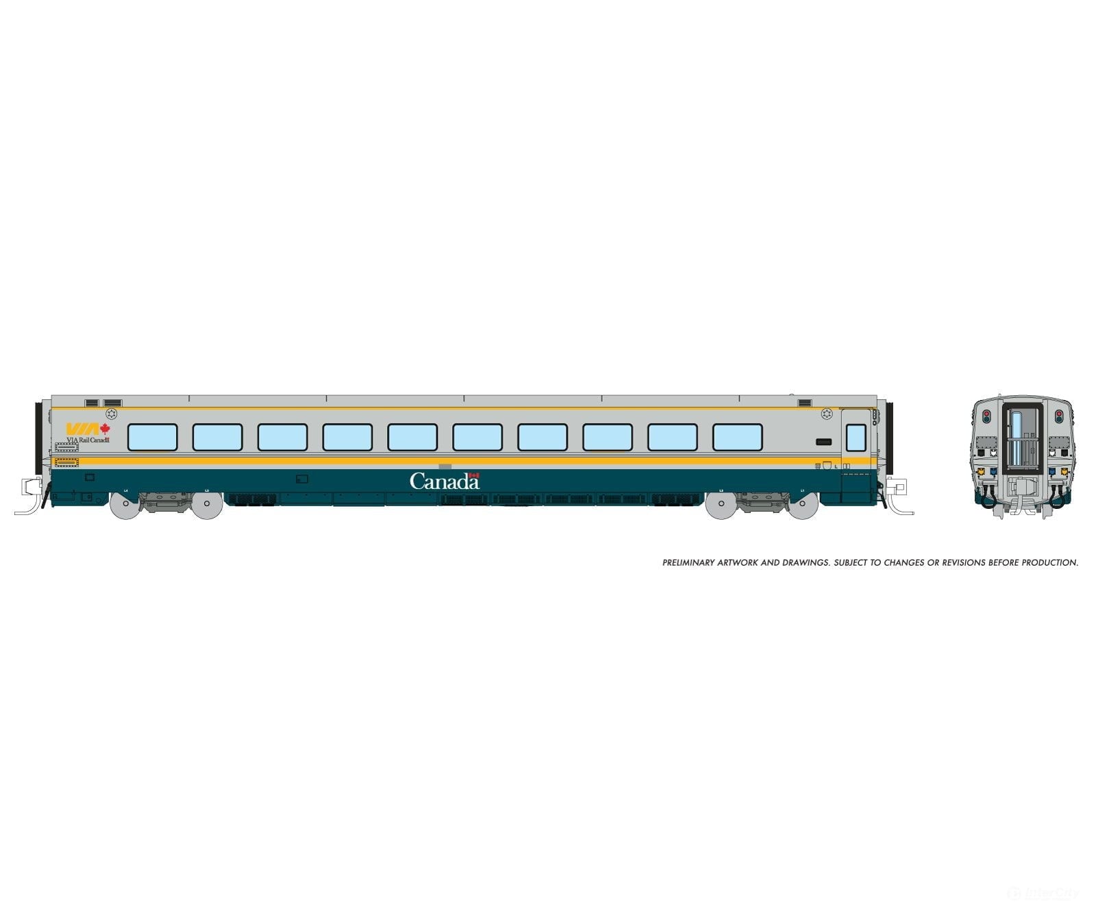 Rapido 508014 N LRC Coach: VIA Rail - Renaissance Scheme Passenger Cars