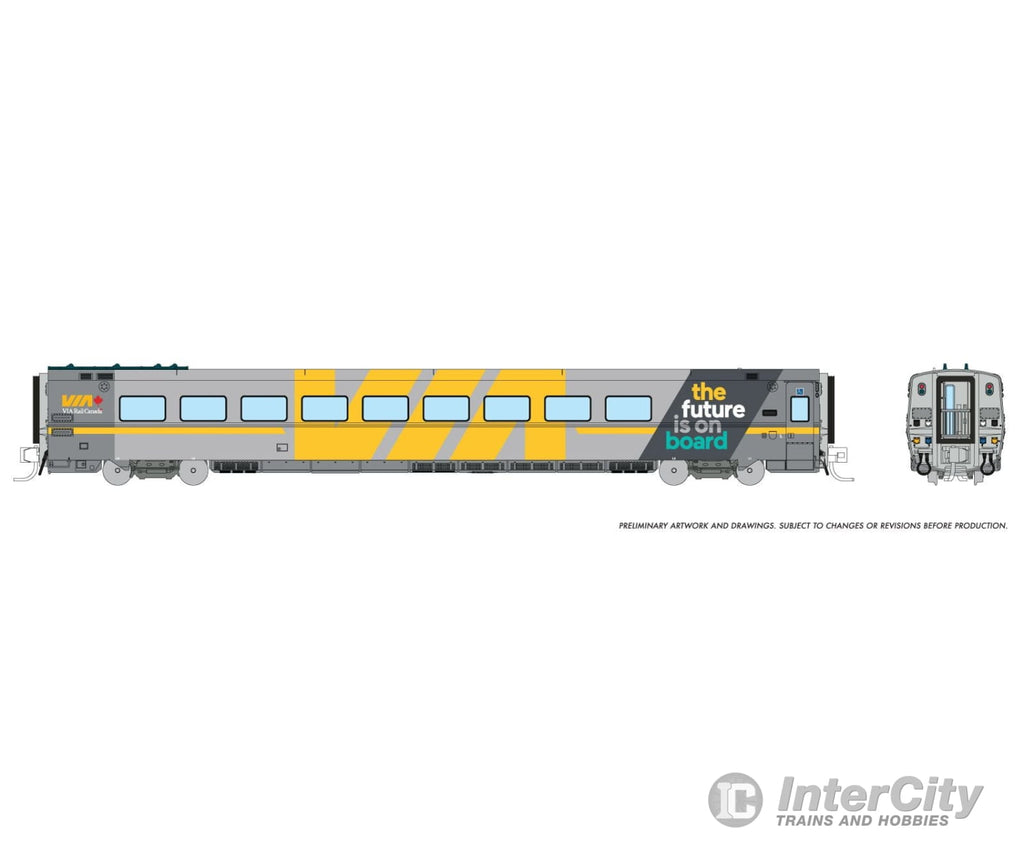 Rapido 508017 N LRC Business Class Coach: VIA Rail - The Future Is On Board Wrap Passenger Cars
