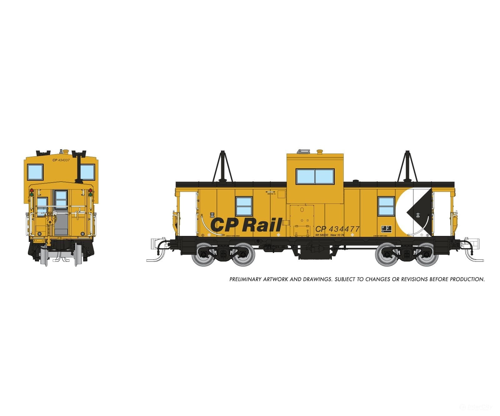 Rapido 510005 N Wide Vision Caboose: Canadian Pacific: #434590 Freight Cars