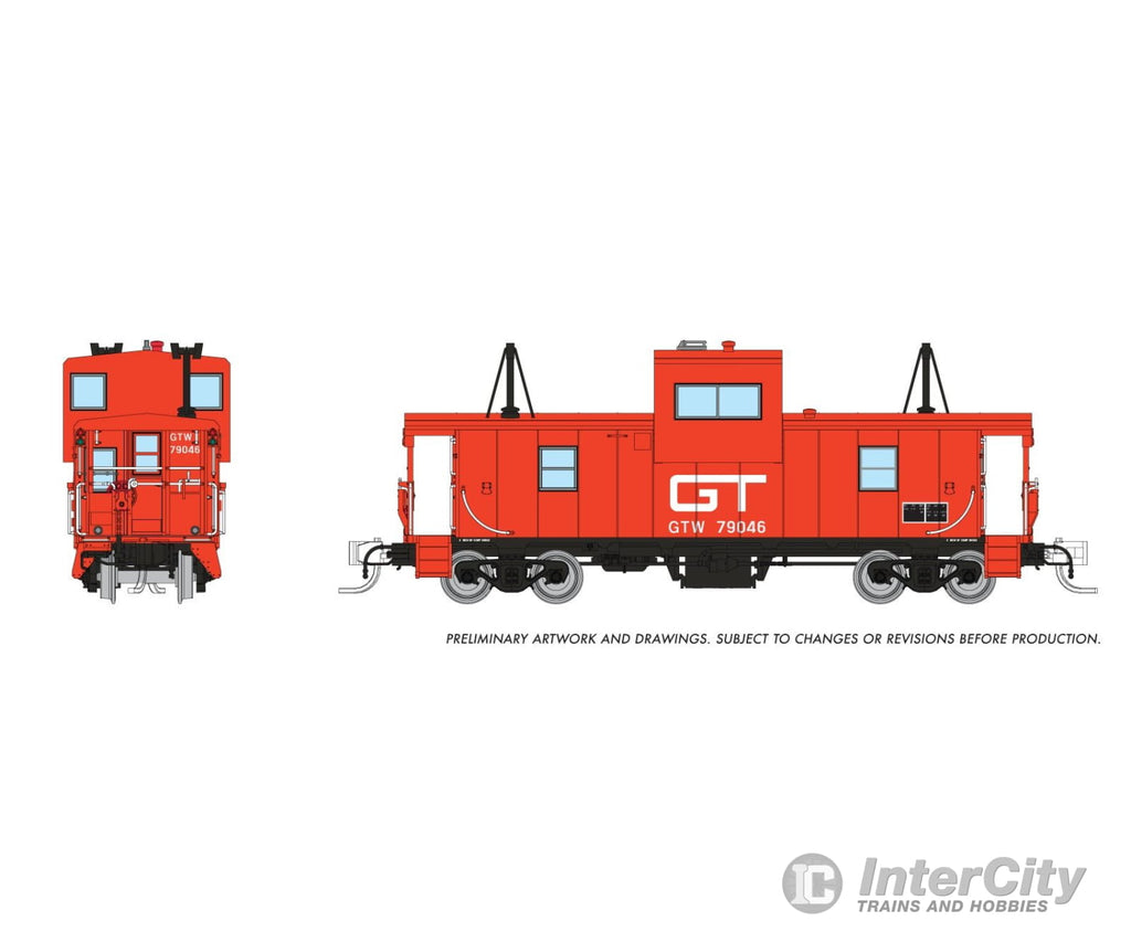 Rapido 510072 N Wide Vision Caboose: Grand Trunk: #79046 Freight Cars