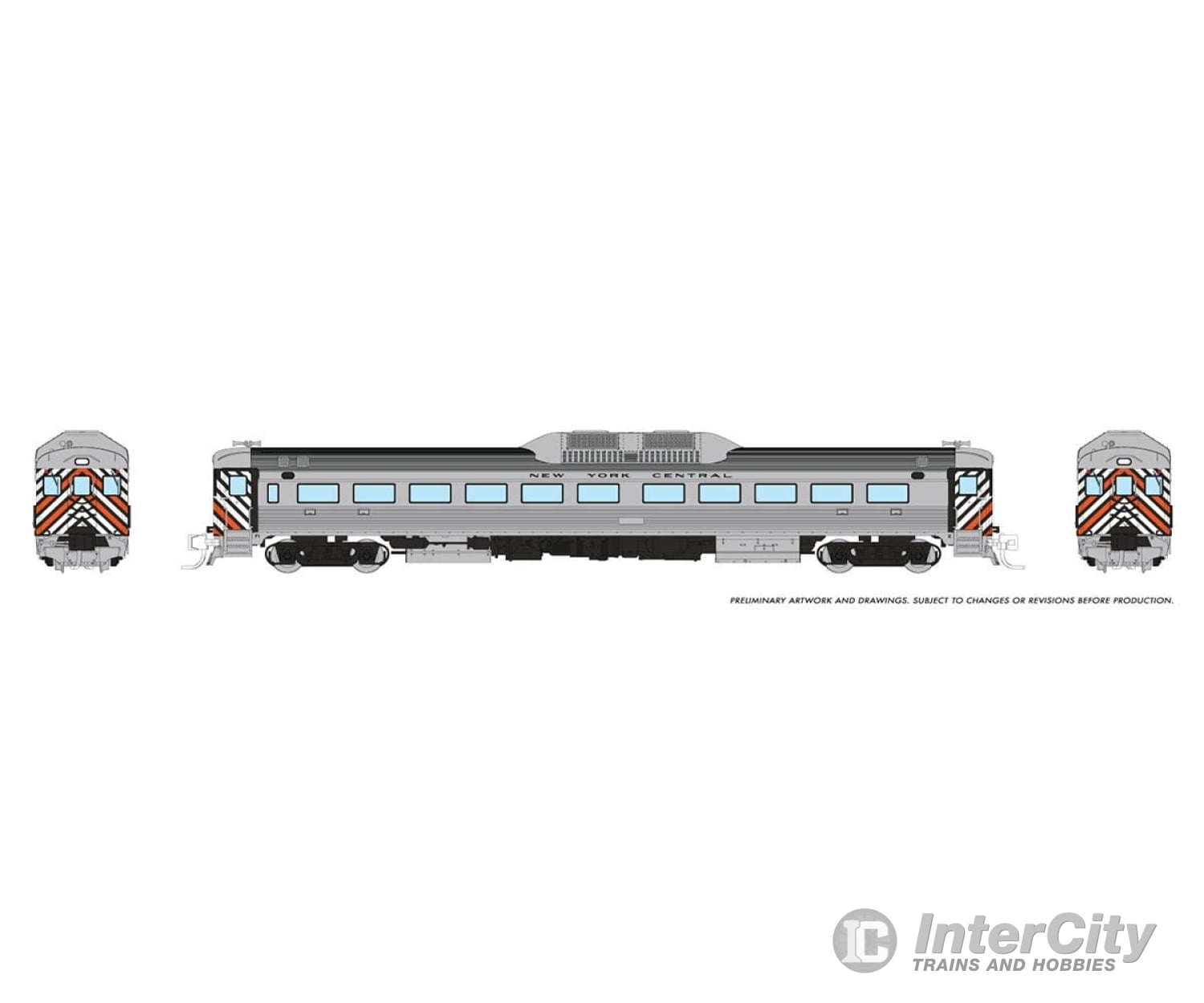 Rapido 516010 N Budd Rdc-1 (Phase 1) (Dc/Silent): New York Central - Stripes Locomotives