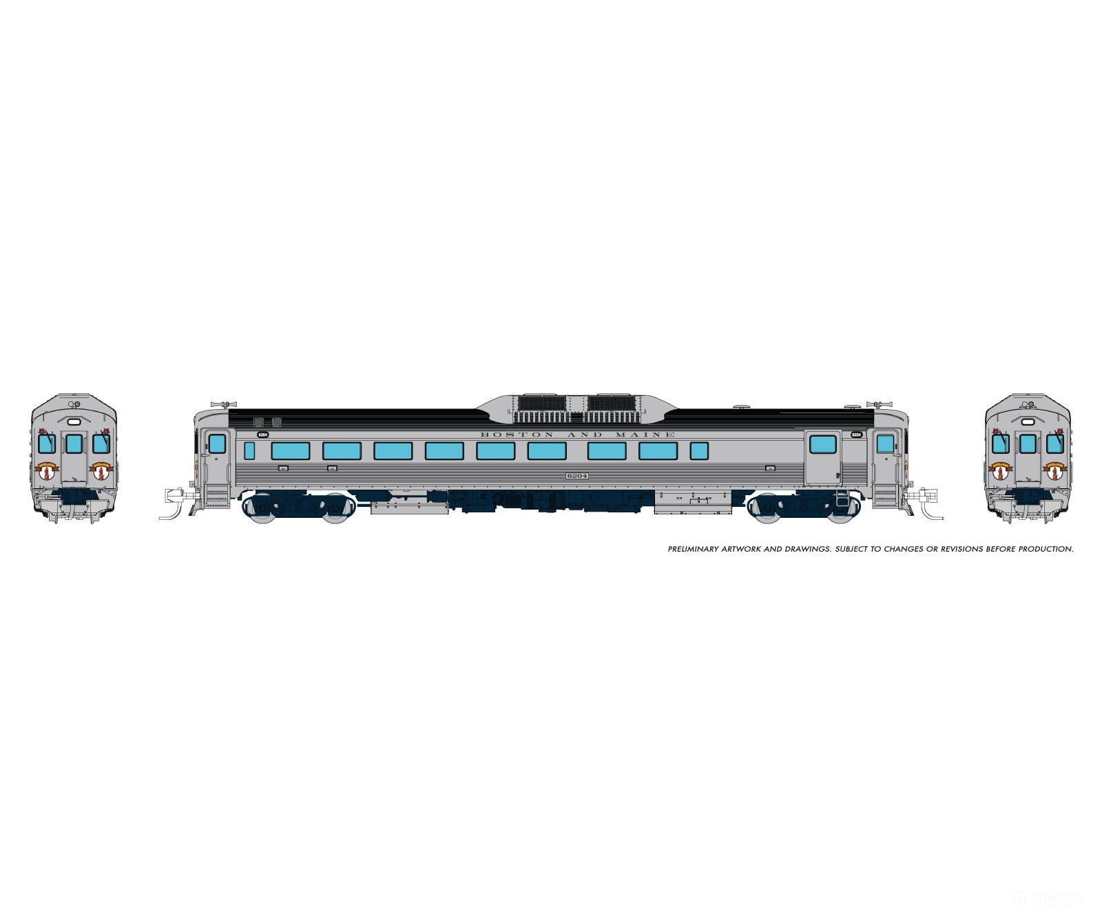 Rapido 516020 N Budd RDC-2 (Ph 1) (DC/Silent): Boston & Maine - Minuteman: #6204 Locomotives