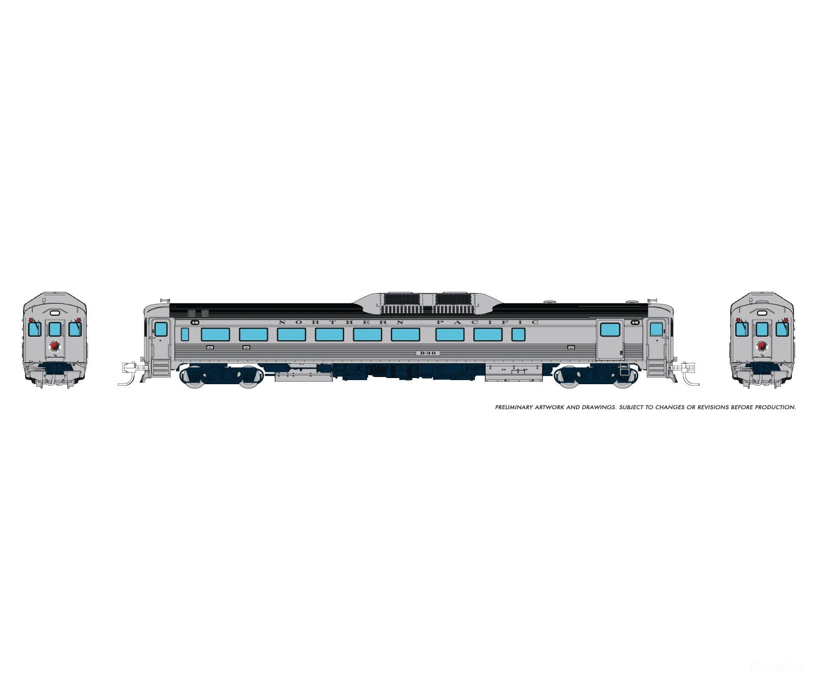 Rapido 516039 N Budd RDC-2 (Ph 1) (DC/Silent): Northern Pacific: B-30 Locomotives