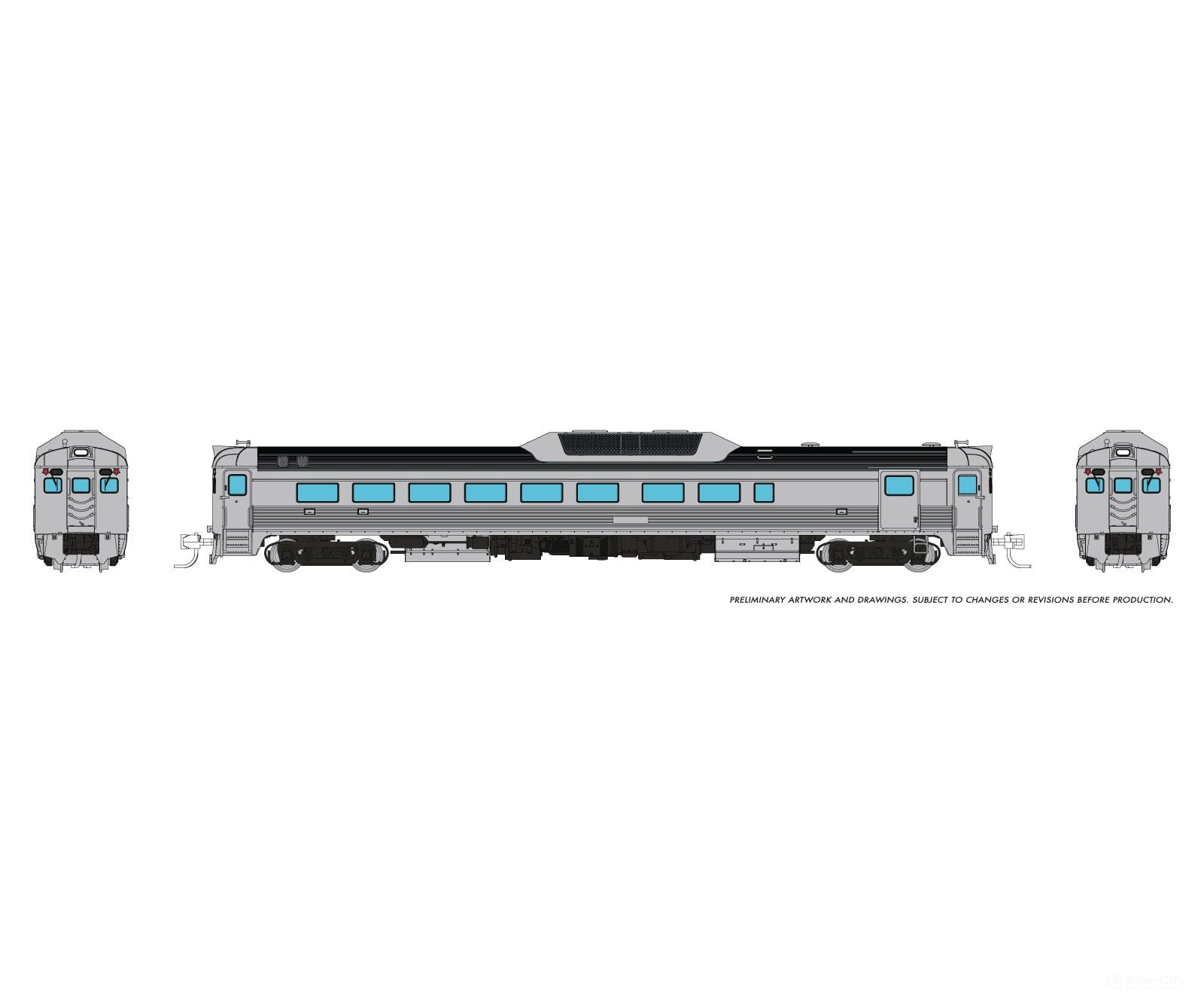 Rapido 516097 N Budd RDC-2 (Ph 2) (DC/Silent): Painted Unlettered Locomotives