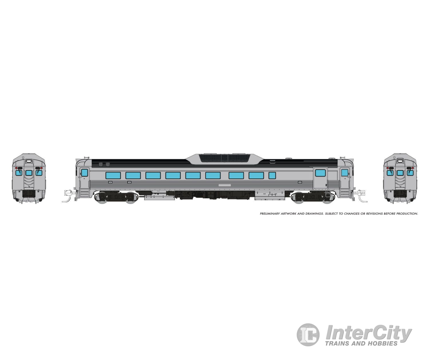 Rapido 516097 N Budd RDC-2 (Ph 2) (DC/Silent): Painted Unlettered Locomotives