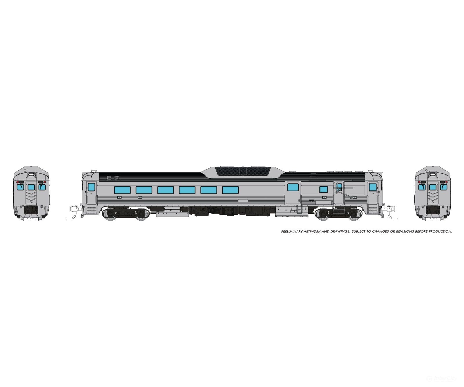 Rapido 516099 N Budd RDC-3 (Ph 2) (DC/Silent): Painted Unlettered Locomotives