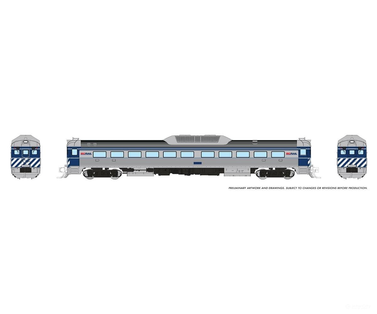 Rapido 516505 N Budd Rdc-1 (Phase 2) (Dc/Dcc/Sound): Bc Rail - Blue Locomotives