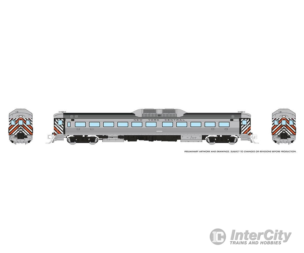 Rapido 516510 N Budd Rdc-1 (Phase 1) (Dc/Dcc/Sound): New York Central - Stripes Locomotives