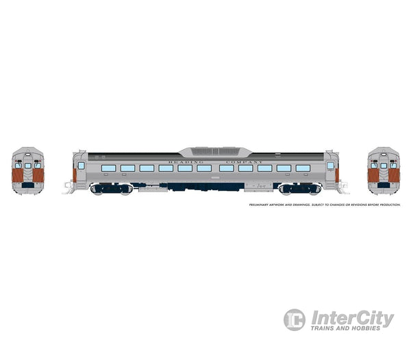 Rapido 516511 N Budd Rdc-1 (Phase 2) (Dc/Dcc/Sound): Reading - Safety Stripes Locomotives