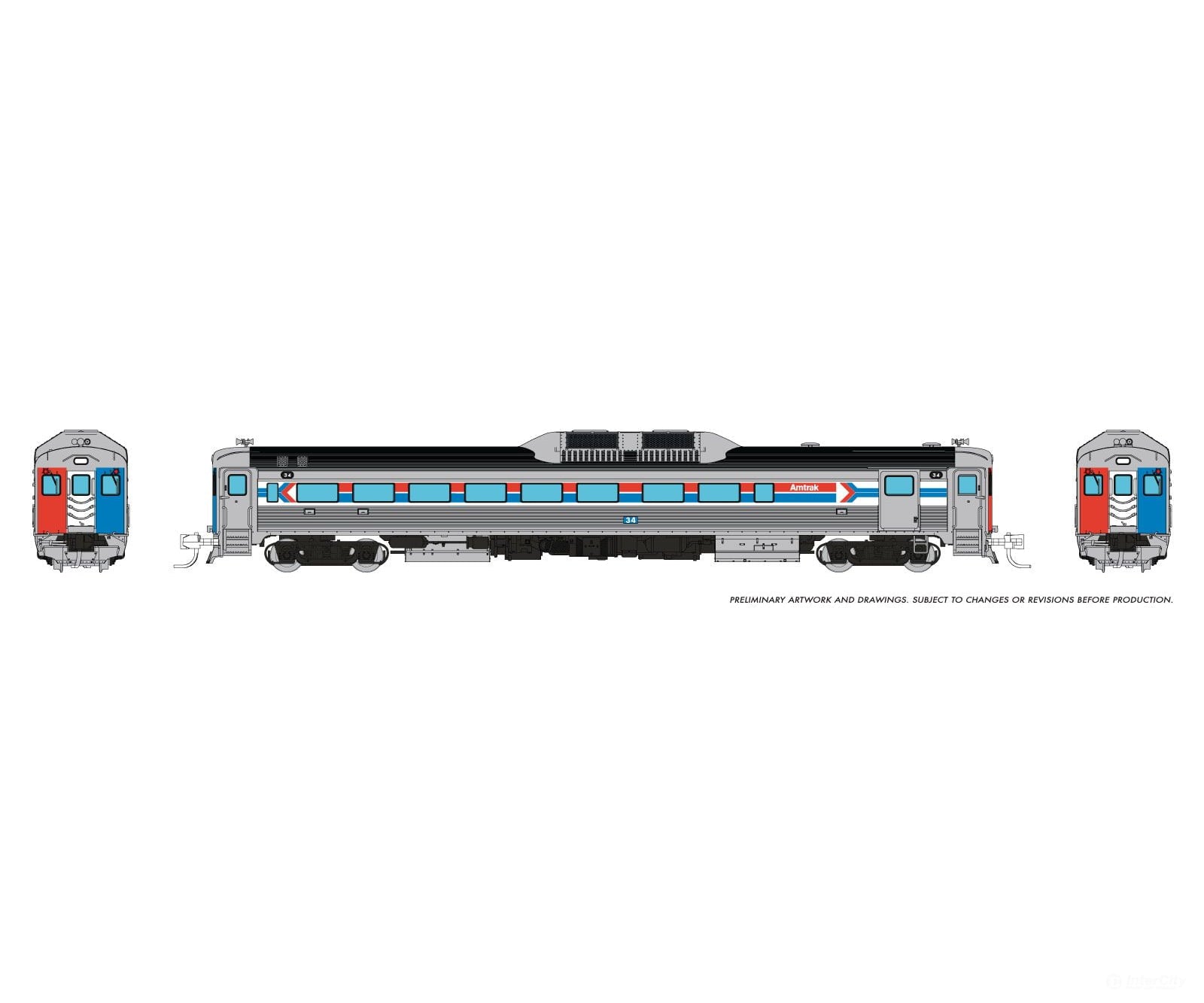 Rapido 516516 N Budd RDC-2 (Ph 1) (DC/DCC/Sound): Amtrak - Phase 1: #34 Locomotives