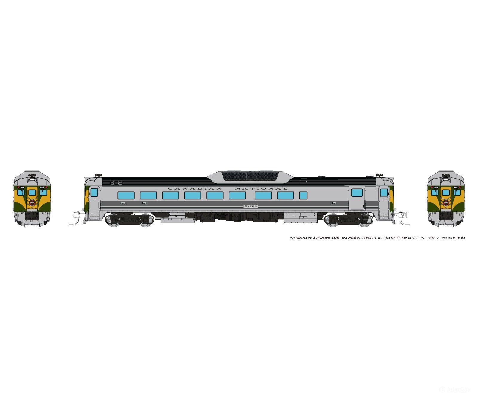 Rapido 516526 N Budd RDC-2 (Ph 2) (DC/DCC/Sound): Canadian National - Green Scheme: D204 Locomotives