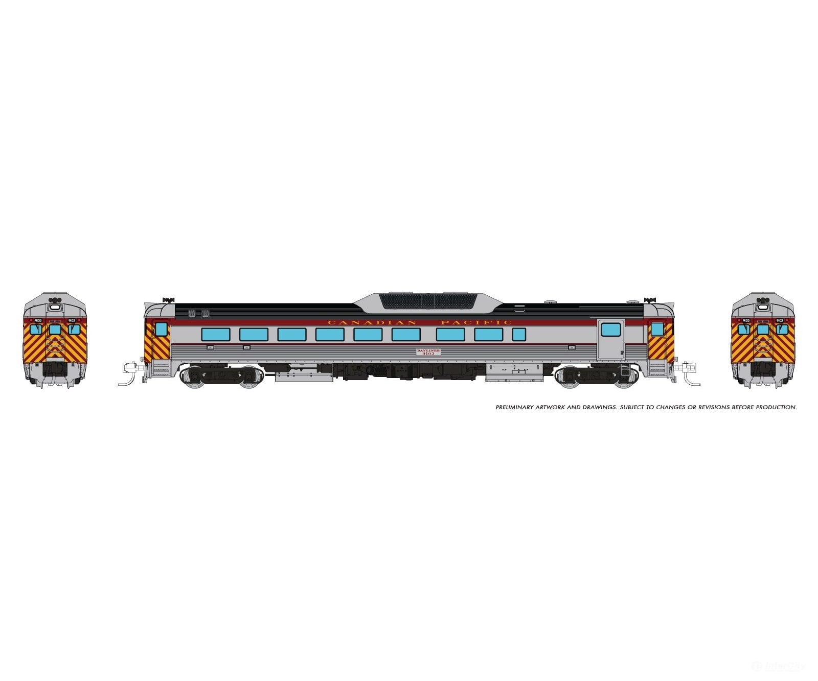 Rapido 516529 N Budd RDC-2 (Ph 2) (DC/DCC/Sound): Canadian Pacific - Maroon: #9103 Locomotives