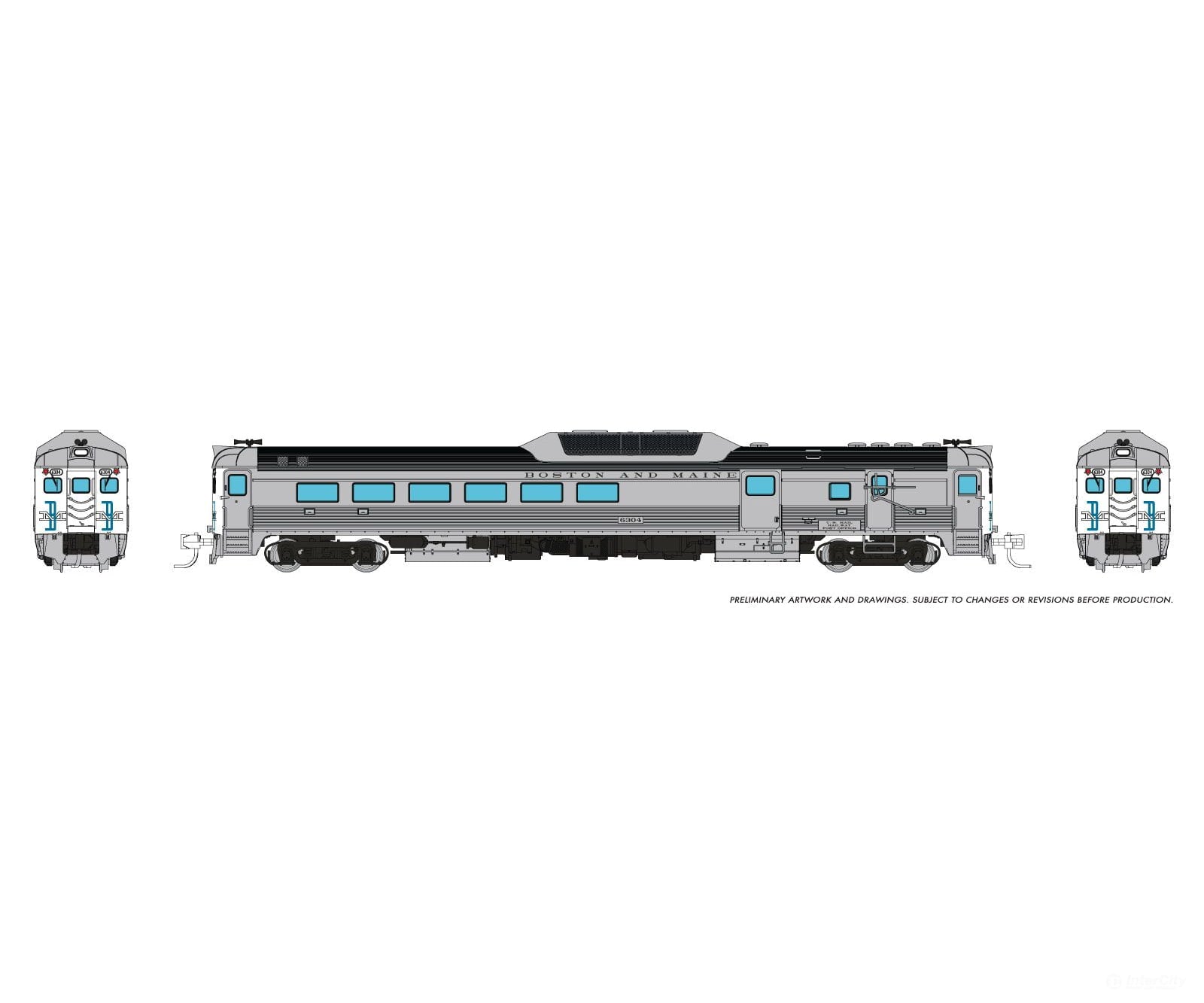 Rapido 516549 N Budd RDC-3 (Ph 2) (DC/DCC/Sound): Boston & Maine - McGinnis: #6304 Locomotives