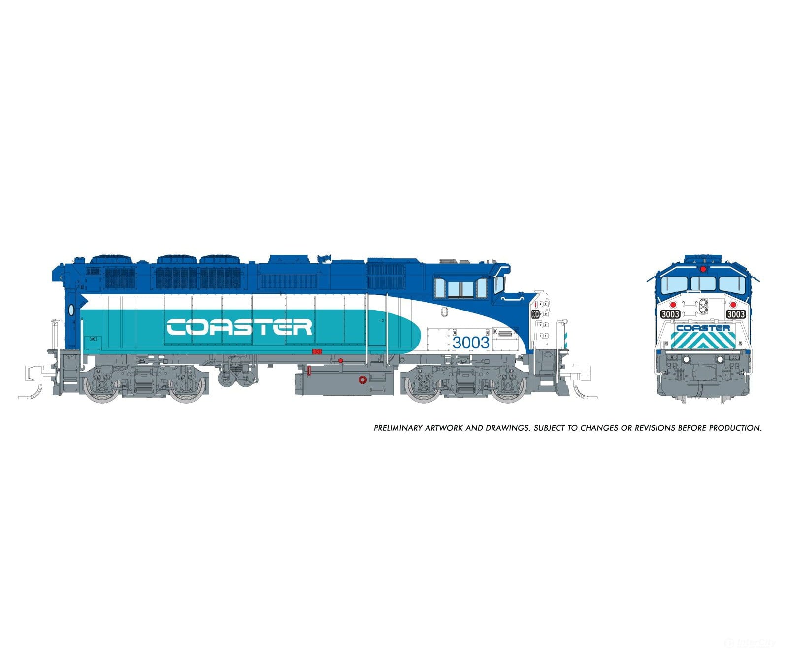 Rapido 519010 N Gmdd F59Ph (Dc/Silent): Coaster - Early: #3004 Locomotives