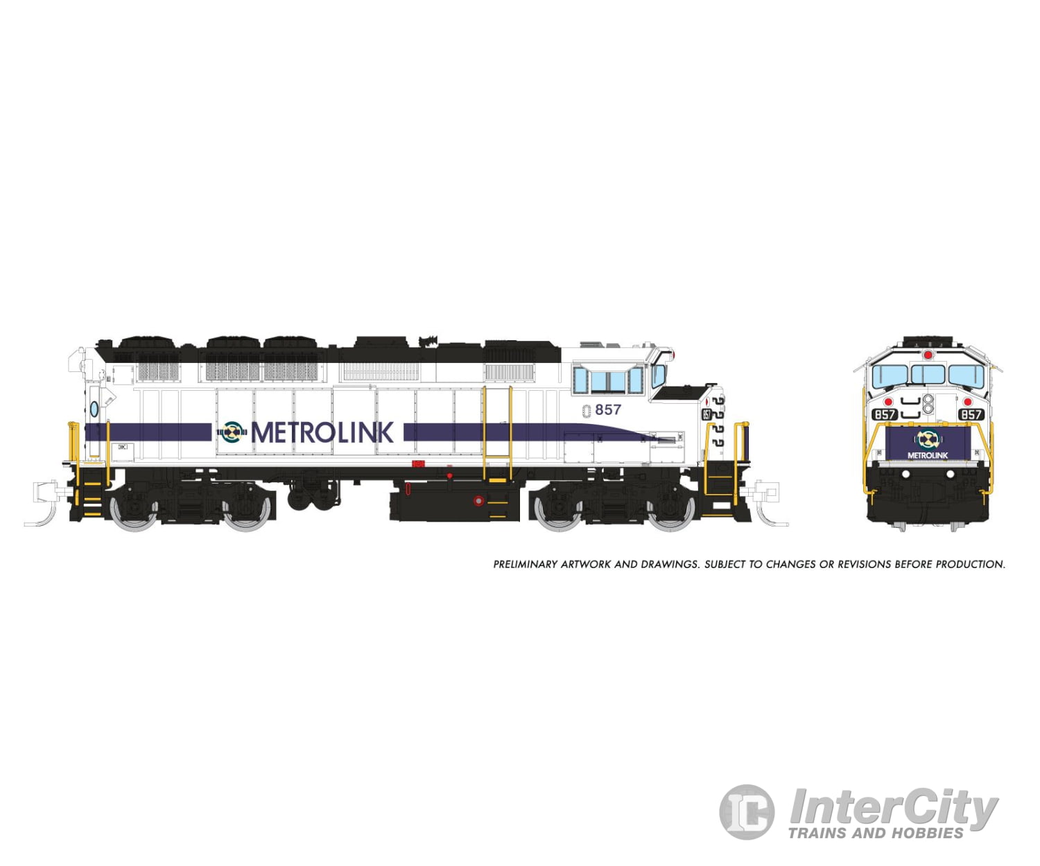 Rapido 519015 N Gmdd F59Ph (Dc/Silent): Metrolink - Teal Stripe: #857 Locomotives