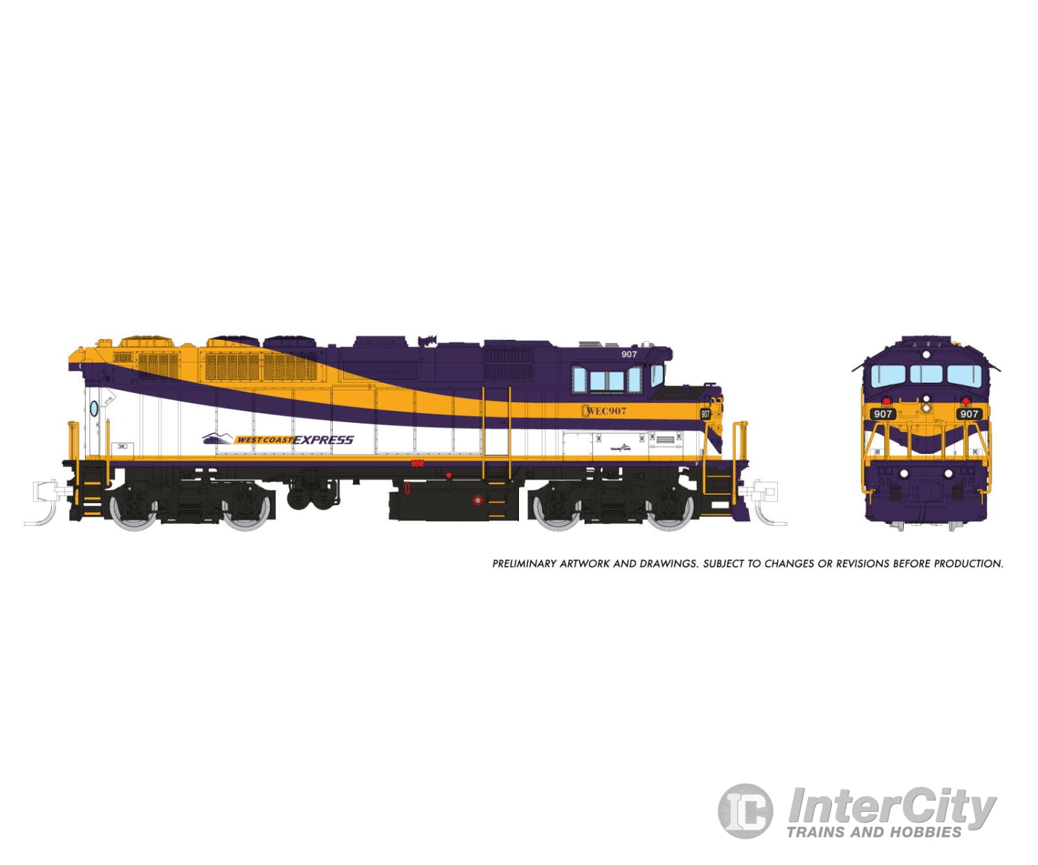 Rapido 519025 N Gmdd F59Ph (Dc/Silent): West Coast Express: #907 Locomotives