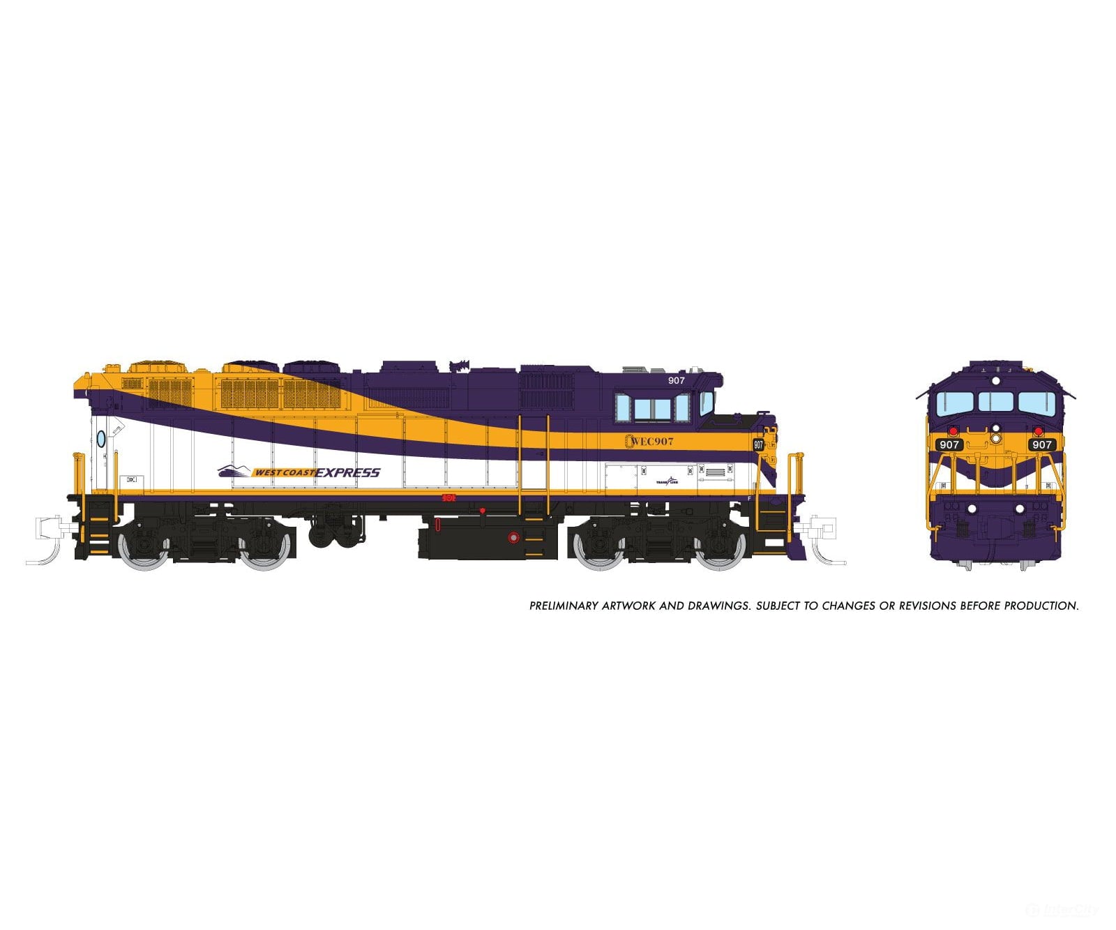 Rapido 519025 N Gmdd F59Ph (Dc/Silent): West Coast Express: #907 Locomotives
