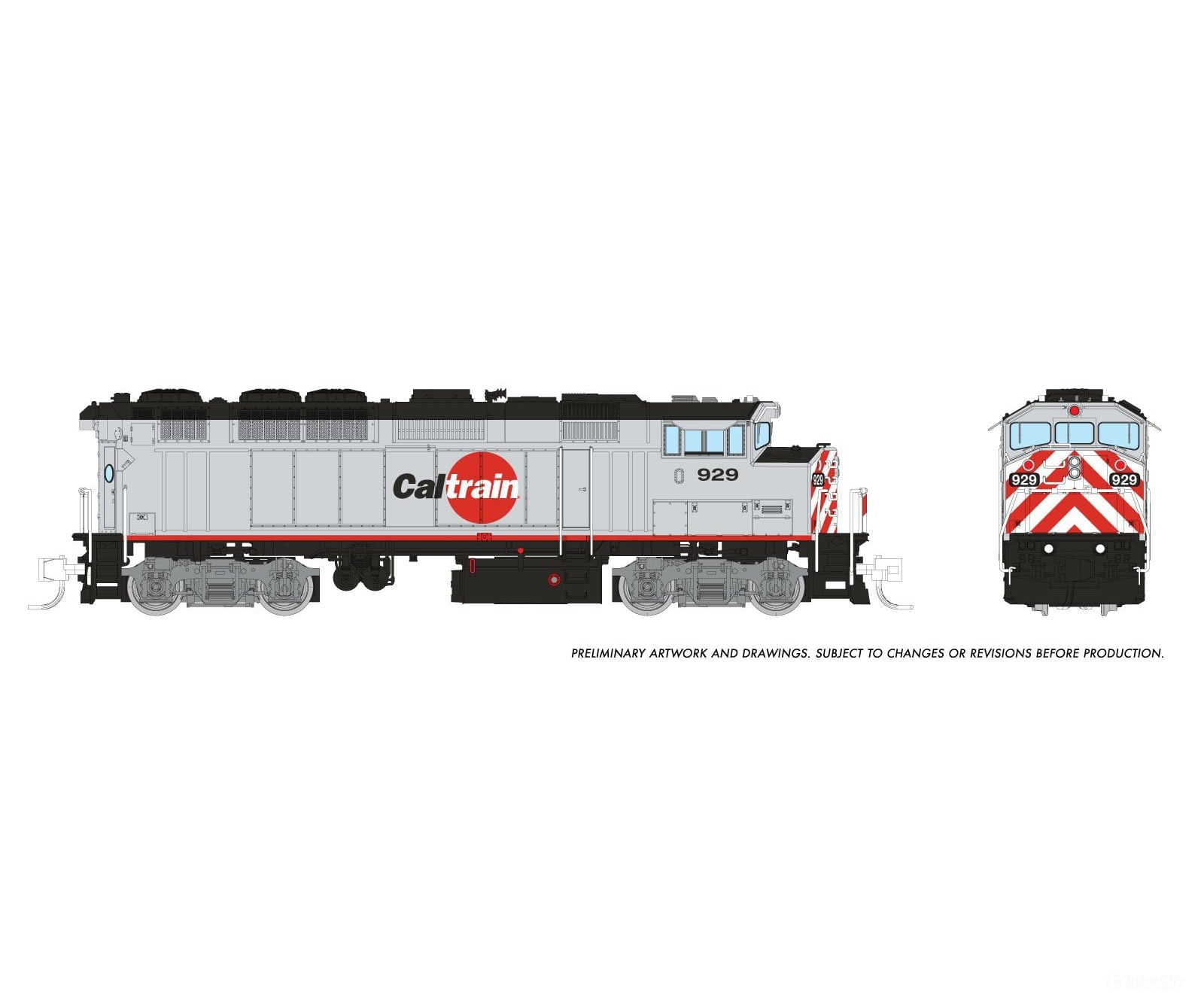 Rapido 519507 N Gmdd F59Ph (Dc/Dcc/Sound): Caltrain: #929 Locomotives