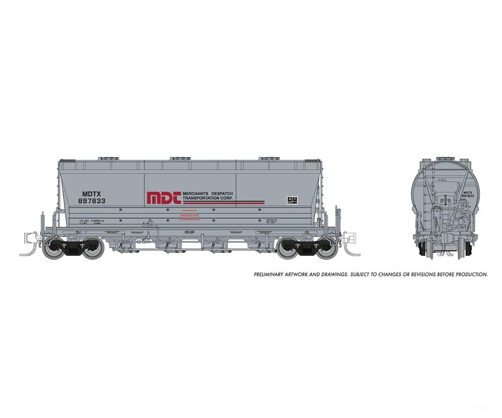 Rapido 533010A N Flexi Flo Hopper (Late): MDTX - Repaint: Single Car - Freight Cars